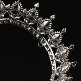 Maxbell Vintage Bridal Crystal Rhinestone Tiara Crown Queen Hair Costume Blue
