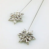 Maxbell 2 x Snowflake Pattern Cake Toppers Wedding Birthday Engagement Craft Silver