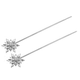 Maxbell 2 x Snowflake Pattern Cake Toppers Wedding Birthday Engagement Craft Silver