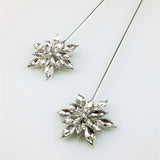 Maxbell 2 x Snowflake Pattern Cake Toppers Wedding Birthday Engagement Craft Silver