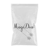 Maxbell 2 x Snowflake Pattern Cake Toppers Wedding Birthday Engagement Craft Silver