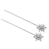 Maxbell 2 x Snowflake Pattern Cake Toppers Wedding Birthday Engagement Craft Silver