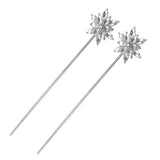 Maxbell 2 x Snowflake Pattern Cake Toppers Wedding Birthday Engagement Craft Silver