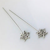 Maxbell 2 x Snowflake Pattern Cake Toppers Wedding Birthday Engagement Craft Silver