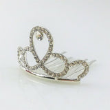 Max Mini Rhinestone Drop Crown Tiara Wedding Banquet Hair Jewelry Silver