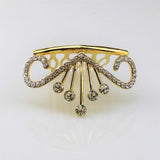 Max Glitter Rhinestone Drop Crown Tiara Comb Wedding Prom Hair Costume Gold