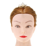 Max Glitter Rhinestone Drop Crown Tiara Comb Wedding Prom Hair Costume Gold