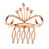 Max Glitter Rhinestone Drop Crown Tiara Comb Wedding Prom Hair Costume Rose Gold