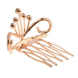 Max Glitter Rhinestone Drop Crown Tiara Comb Wedding Prom Hair Costume Rose Gold
