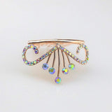 Max Glitter Rhinestone Drop Crown Tiara Comb Wedding Prom Hair Costume Rose Gold