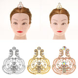 Max Sparkling Rhinestone Mini Crown Tiara Wedding Banquet Hair Jewelry Silver