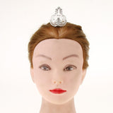 Max Sparkling Rhinestone Mini Crown Tiara Wedding Banquet Hair Jewelry Silver