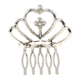Max Mini Girls Kid Rhinestone Crown Bridal Tiara Hair Comb Accessories Silver