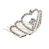Max Mini Girls Kid Rhinestone Crown Bridal Tiara Hair Comb Accessories Silver