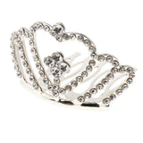 Max Mini Girls Kid Rhinestone Crown Bridal Tiara Hair Comb Accessories Silver