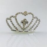 Max Mini Girls Kid Rhinestone Crown Bridal Tiara Hair Comb Accessories Silver
