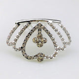 Max Mini Girls Kid Rhinestone Crown Bridal Tiara Hair Comb Accessories Silver