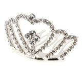 Max Mini Girls Kid Rhinestone Crown Bridal Tiara Hair Comb Accessories Silver