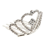Max Mini Girls Kid Rhinestone Crown Bridal Tiara Hair Comb Accessories Silver