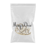 Max Princess Crystal Crown Mini Tiara with Comb Headpiece Jewlery Gold