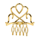 Max Princess Crystal Crown Mini Tiara with Comb Headpiece Jewlery Gold