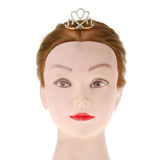 Max Princess Crystal Crown Mini Tiara with Comb Headpiece Jewlery Gold