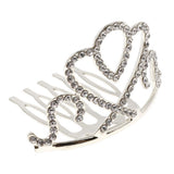 Max Princess Crystal Crown Mini Tiara with Comb Headpiece Jewlery Silver