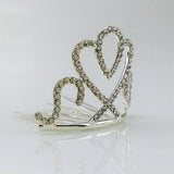 Max Princess Crystal Crown Mini Tiara with Comb Headpiece Jewlery Silver