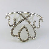 Max Princess Crystal Crown Mini Tiara with Comb Headpiece Jewlery Silver