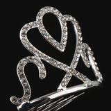 Max Princess Crystal Crown Mini Tiara with Comb Headpiece Jewlery Silver