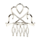Max Princess Crystal Crown Mini Tiara with Comb Headpiece Jewlery Silver