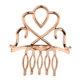 Max Princess Crystal Crown Mini Tiara with Comb Headpiece Jewlery Rose gold