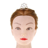 Max Princess Crystal Crown Mini Tiara with Comb Headpiece Jewlery Rose gold