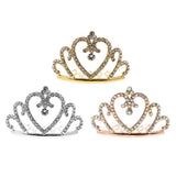 Maxbell Sparkling Rhinestone Mini Crown Tiara Comb Girl Princess Jewelry Silver