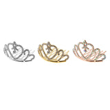 Maxbell Sparkling Rhinestone Mini Crown Tiara Comb Girl Princess Jewelry Silver