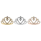 Maxbell Sparkling Rhinestone Mini Crown Tiara Comb Girl Princess Jewelry Silver