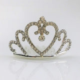 Maxbell Sparkling Rhinestone Mini Crown Tiara Comb Girl Princess Jewelry Silver