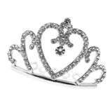 Maxbell Sparkling Rhinestone Mini Crown Tiara Comb Girl Princess Jewelry Silver