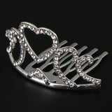 Maxbell Mini Tiara Princess Crystal Crown Hair Comb Headpiece Hair Jewelry Silver