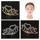 Maxbell Mini Tiara Princess Crystal Crown Hair Comb Headpiece Hair Jewelry Silver