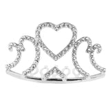 Maxbell Mini Tiara Princess Crystal Crown Hair Comb Headpiece Hair Jewelry Silver