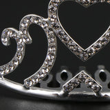 Maxbell Mini Tiara Princess Crystal Crown Hair Comb Headpiece Hair Jewelry Silver