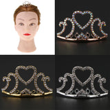 Maxbell Mini Tiara Princess Crystal Crown Hair Comb Headpiece Hair Jewelry Silver