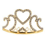 Maxbell Mini Tiara Princess Crystal Crown Hair Comb Headpiece Hair Jewelry Gold