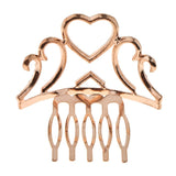 Maxbell Mini Tiara Princess Crystal Crown Hair Comb Headpiece Hair Jewelry Rose gold