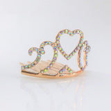 Maxbell Mini Tiara Princess Crystal Crown Hair Comb Headpiece Hair Jewelry Rose gold