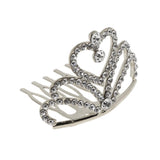 Maxbell Sparking Princess Crown Mini  Girl Tiara Hair Comb Headpiece   Silver