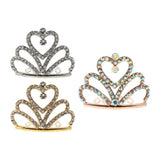Maxbell Sparking Princess Crown Mini  Girl Tiara Hair Comb Headpiece   Silver