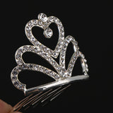 Maxbell Sparking Princess Crown Mini  Girl Tiara Hair Comb Headpiece   Silver