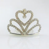 Maxbell Sparking Princess Crown Mini  Girl Tiara Hair Comb Headpiece   Silver